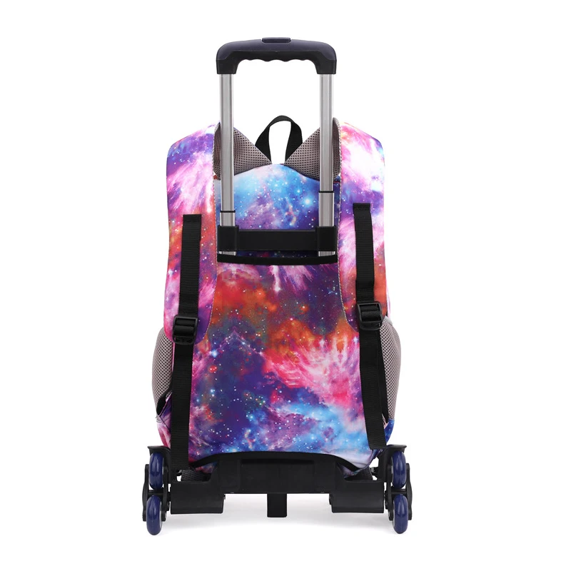 Children School Backpack with Wheels School Bag for Boy Girls Trolley Bag Students Backpack Rolling Wheeled Backpack Book Bag