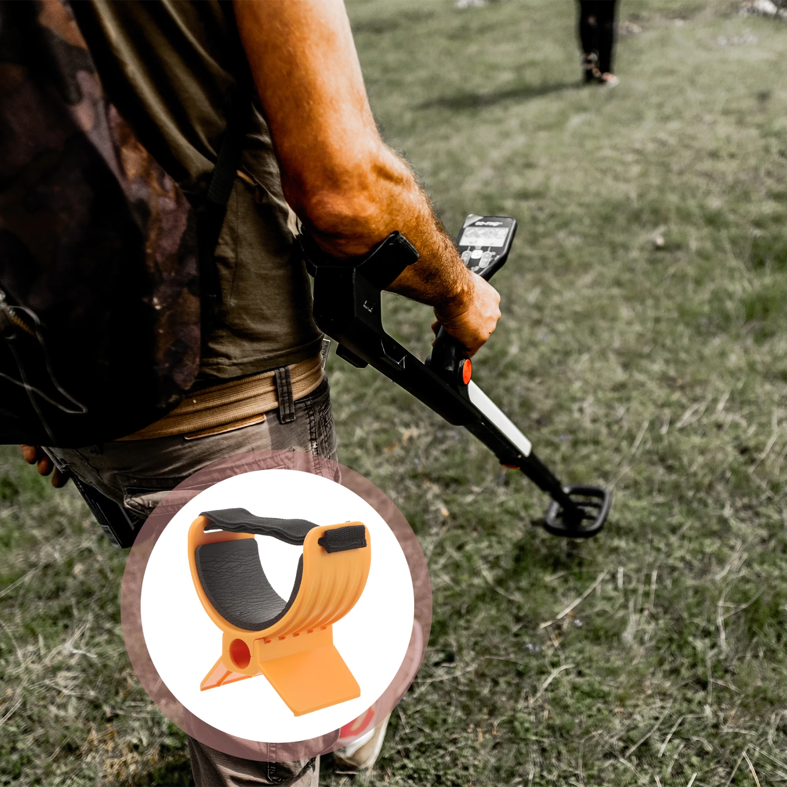 

Metal Handheld Holder Lightweight Plastic Small Holder for Outdoor Camping Hiking Metal Detecting Tool