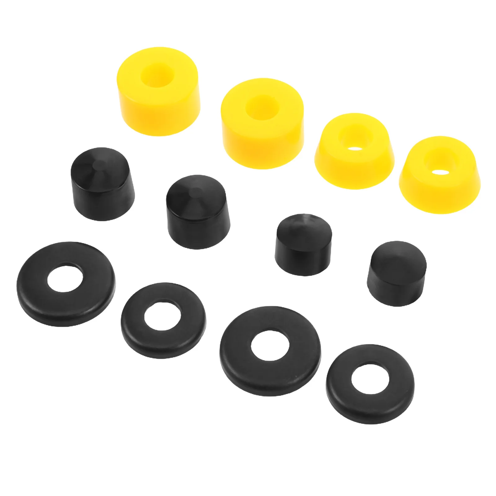 1 مجموعة لوح التزلج امتصاص الصدمات الأصفر بو البطانات الاهتزاز التخميد طوقا لشاحنة Longboard تصفح استبدال أجزاء