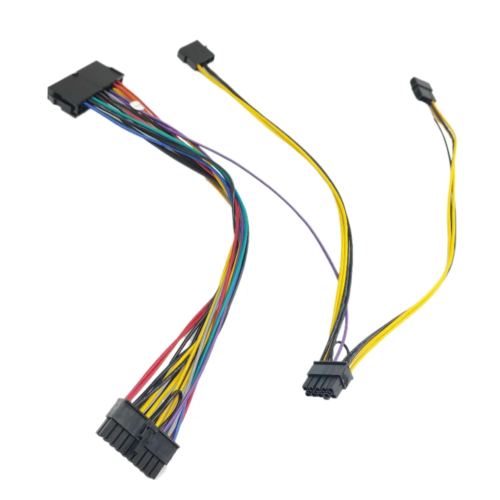 Motherboard ATX 24Pin to IDE 4Pin Molex 18Pin + 10Pin Adapter Power Cable for HP Z800 Workstation Mainboard 30cm