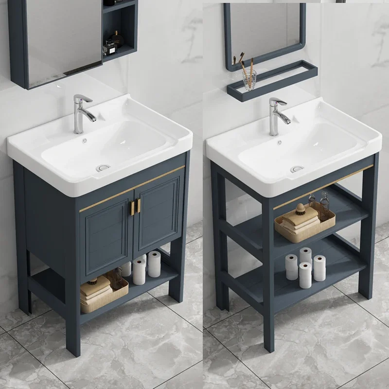 

Floor-to-ceiling wash basin, bathroom cabinet combination, small apartment, simple integrated balcony wash table, pool washbasin