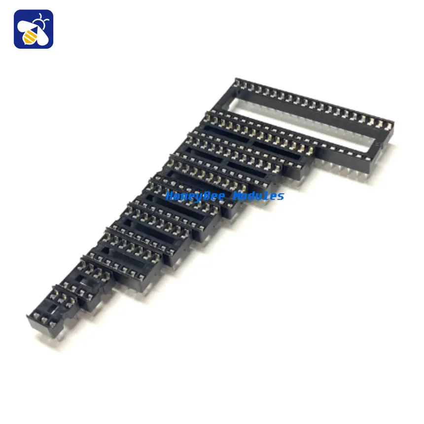 IC socket chip base sub integrated block monolithic straight socket DIP6 8 14 16 18 20 24 28 40P pin 2.54mm