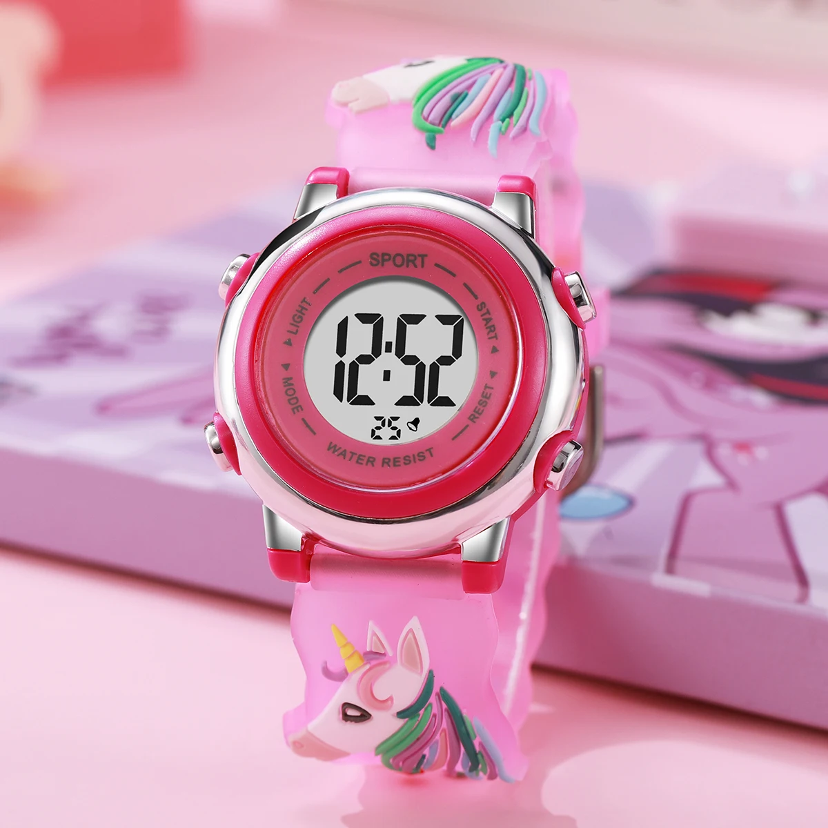 جديد لطيف الكرتون يونيكورن 3D سيليكون هدية ووتش الساعات الإلكترونية لعيد الميلاد هدية عيد الهالوين #5