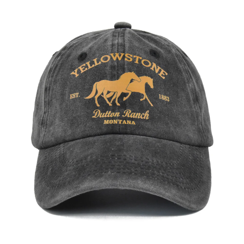 Yellowstone Dutton Ranch Baseball Cap Vintage lavado algodão pai chapéu angustiado Sports Hat Snapback chapéu viseiras