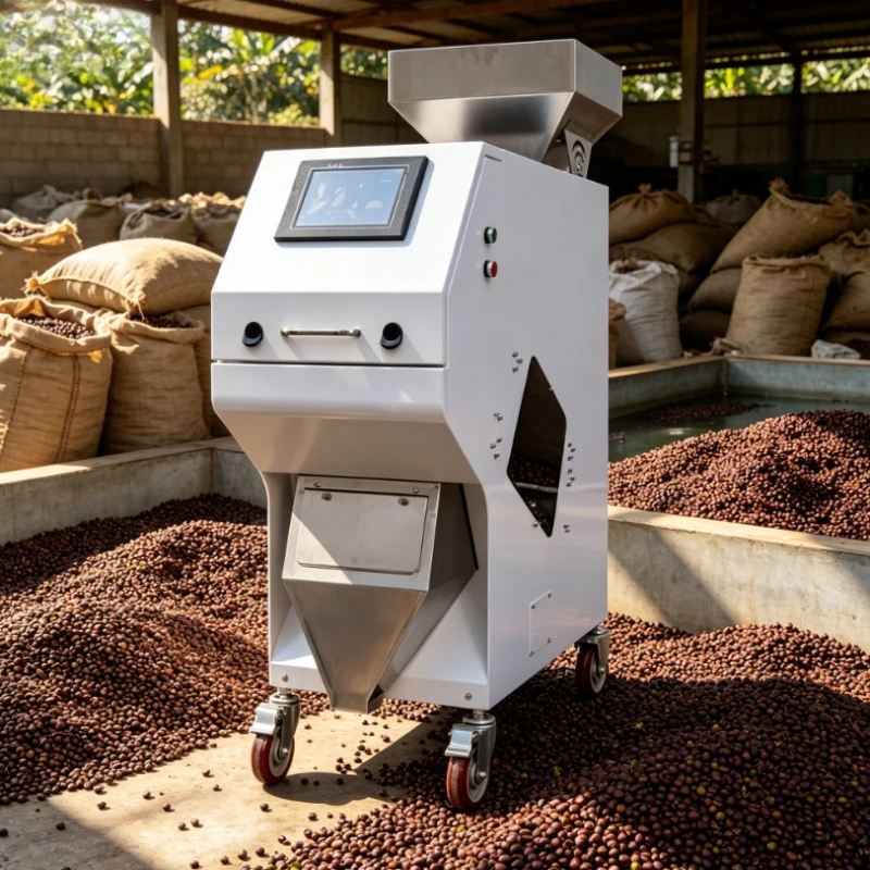 Customized Mini Multi-functional Coffee Bean Color Sorter, Remove Mold & Impurities for Raw and Roasted Beans