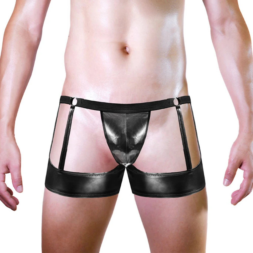 

Трусы, мужское нижнее белье, повседневное удобное нижнее белье из искусственной кожи, трусики с низкой посадкой, сексуальные повседневные новые всесезонные трусы