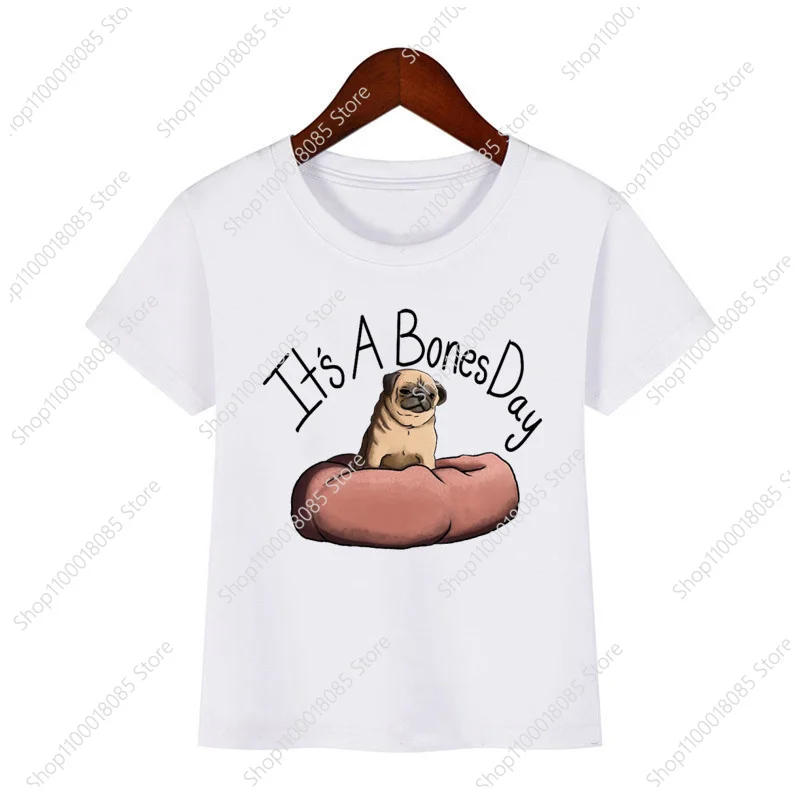 Girls cute corgi printed T-shirt cute funny fashionable dog design children's top beautiful T-shirt