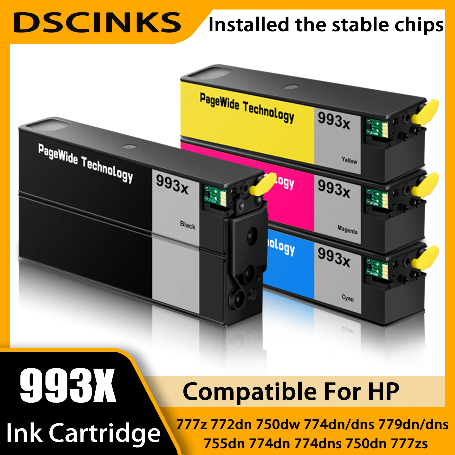 

For HP 993X Ink Cartridges Compatible for HP HP PageWide Pro MFP 777z 772dn 750dw 774dn/dns 779dn/dns 755dn Printer