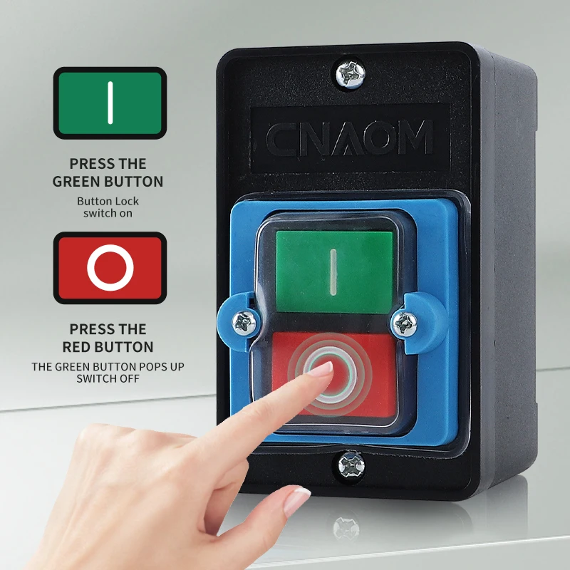 KAO Series On Off Water Proof Push Button Switch 10A 250V 380V Waterproof Push Button for Cutting Machine Machine tool