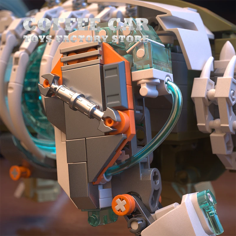 1000 + PCS Mech 공룡 빌딩 벽돌 키트 LED Mecha T-Rex 트리케라톱스 MOC 블록 모델 퍼즐 장난감 어린이 성인 선물 새로운