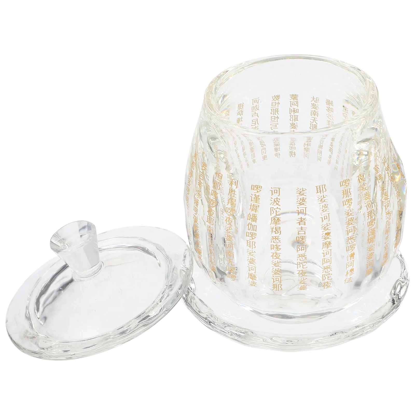 

Buddhist Offering Cup Crystal Clear Sturdy Construction Smooth Round Design Water Cup for Meditation Yoga Home Altar Decor