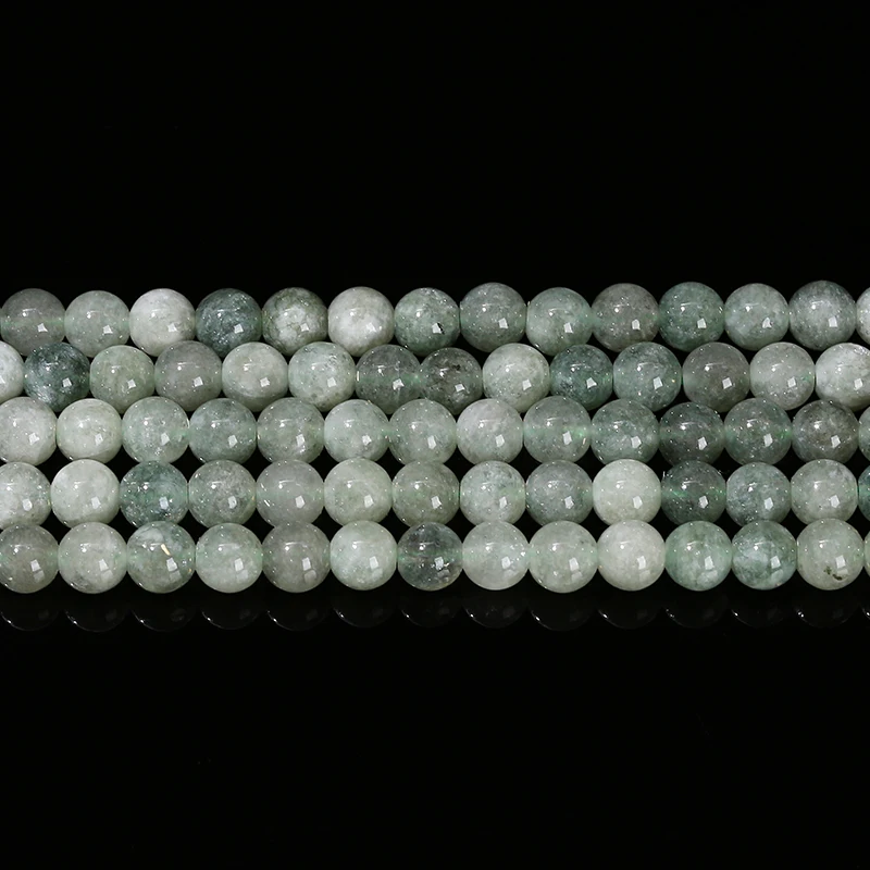 Natural Stone Dark Green Burmese Jade Round Loose Spacer 6 8 10mm Pick Size for Jewelry Making DIY Bracelet Necklace Accessory