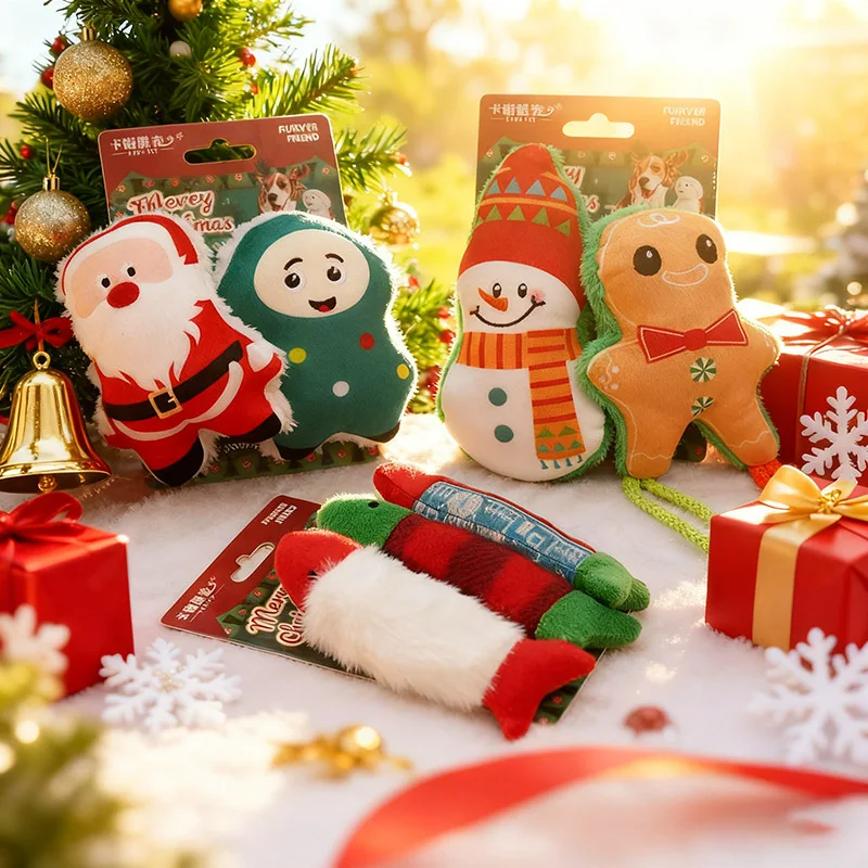 

Christmas Plush Cat Toy with Catnip Durable Washable Self-Entertaining Teeth Grinding Chew Toy for Kitten Giochi Per Gatti