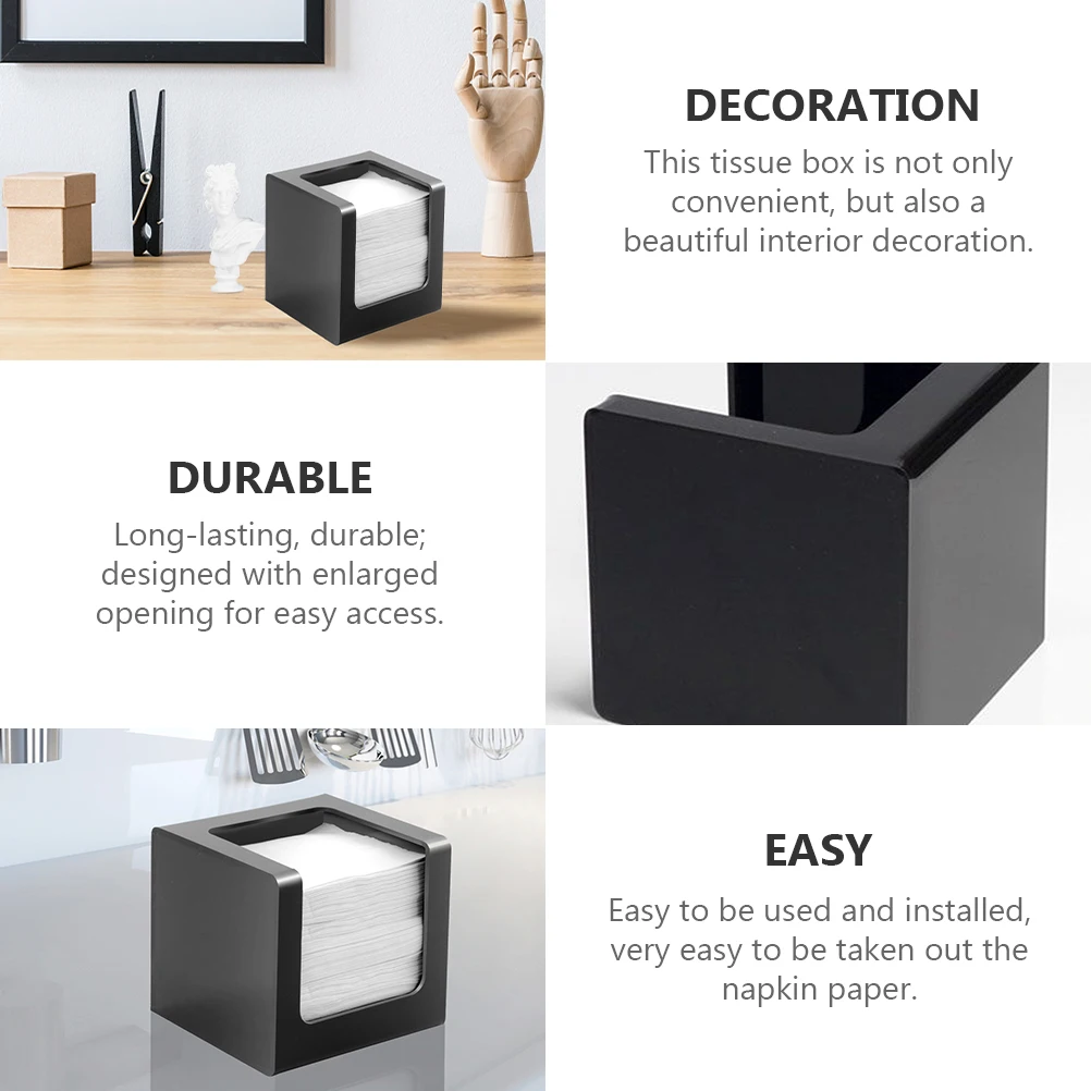 

Modern Acrylic Tissue Box Napkin Holder Car Decor Large Hole Easy Access Paper Storage Organizer For Home