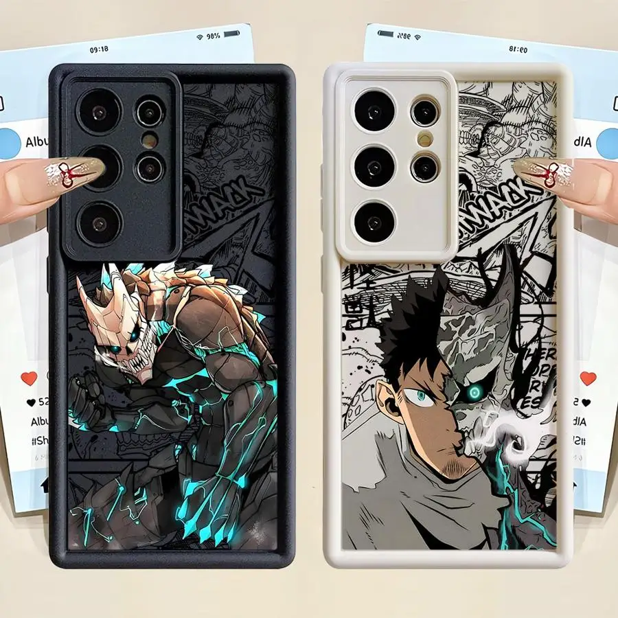 Funda de teléfono Comic Cute Monster Kaiju No.8 para Samsung Galaxy S24Ultra S21 S22 S20FE S23 FE S25 + S24 Plus S25 Ultra suave