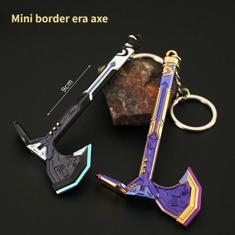 Valorant Game Weapon Anime Surrounding 9cm Fearless Contract Western Future Mini Frontier Era Tomahawk Zinc Alloy Toys Pendant