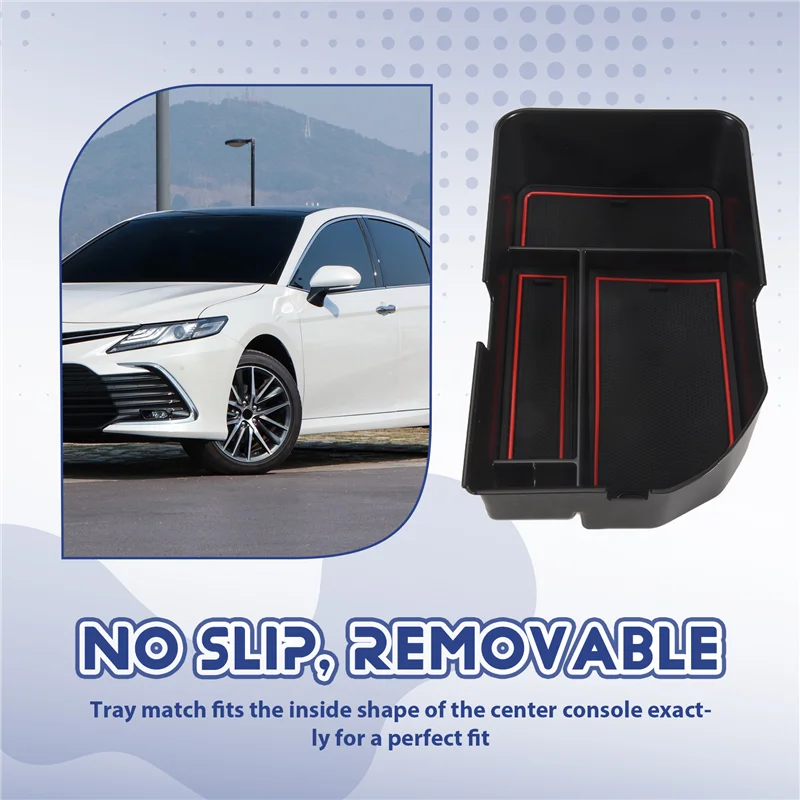 

Center Central Console Armrest Storage Box Pallet Tray Container For Toyota Camry 2018 2019(RDH)Right Hand Drive