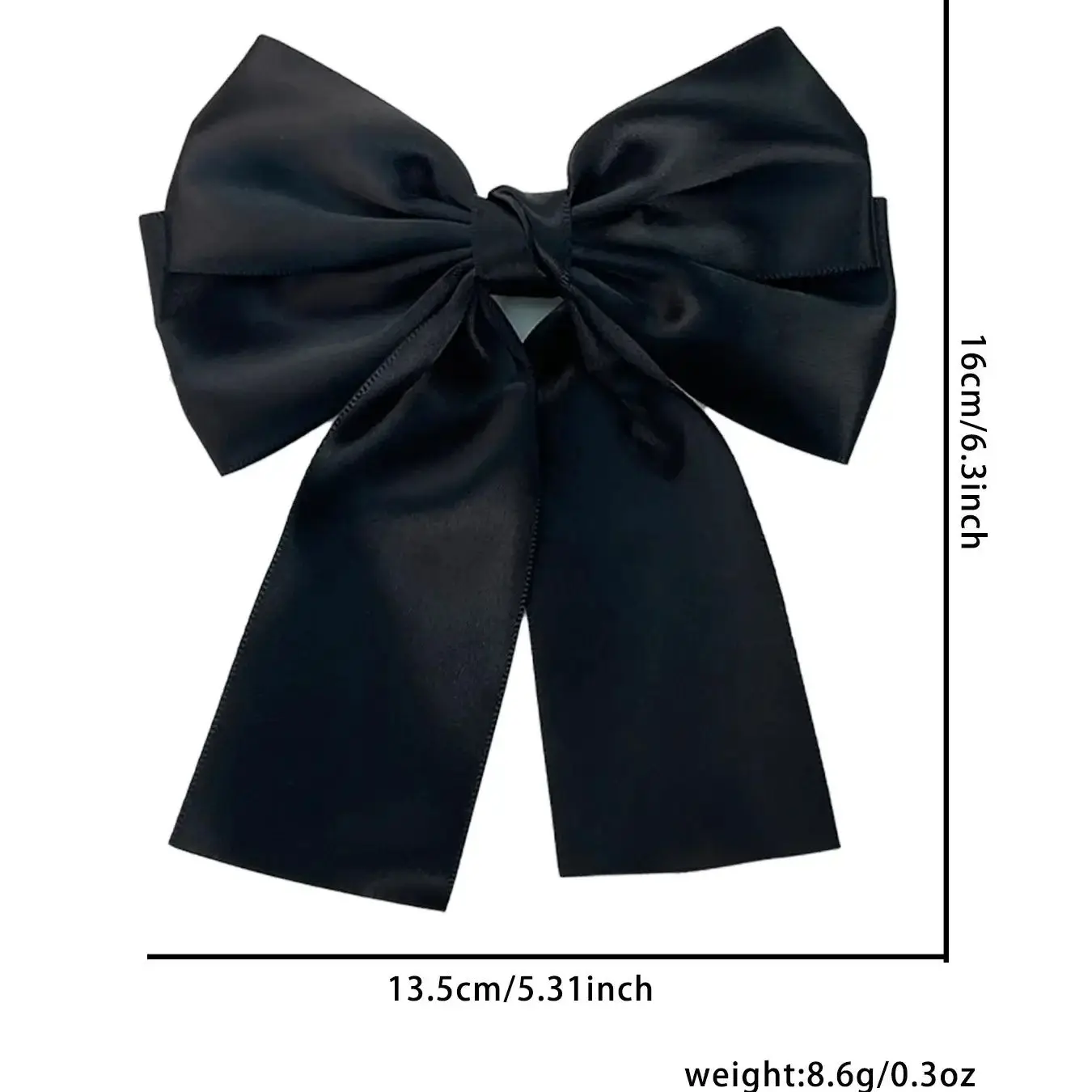 Neue Große Elegante Satin-Haarspange mit Mehrschichtigen Schleifen Mehrfarbiges Glänzendes Band-Accessoire für Frauen Süße Haarstyling-Dekoration – Detail 2