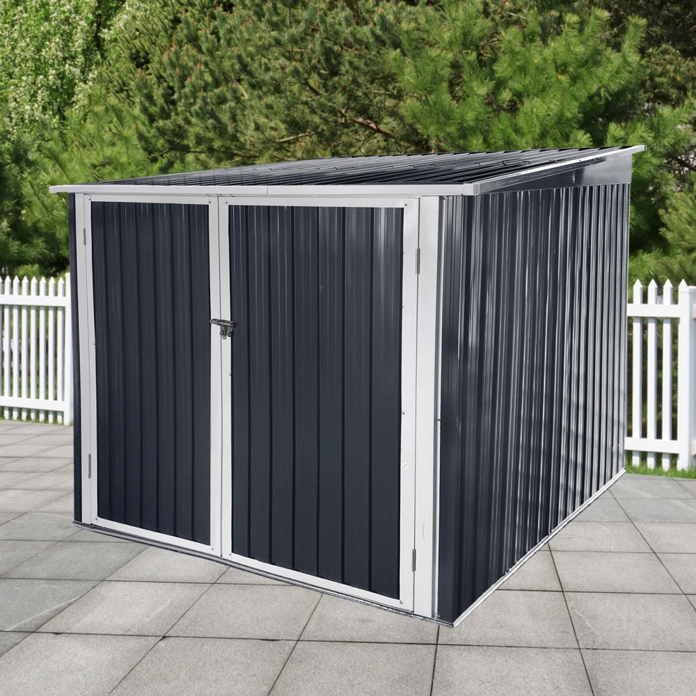 Bicycle Outdoor Steel Storage Shed ,Stores 4 Bikes,Grey