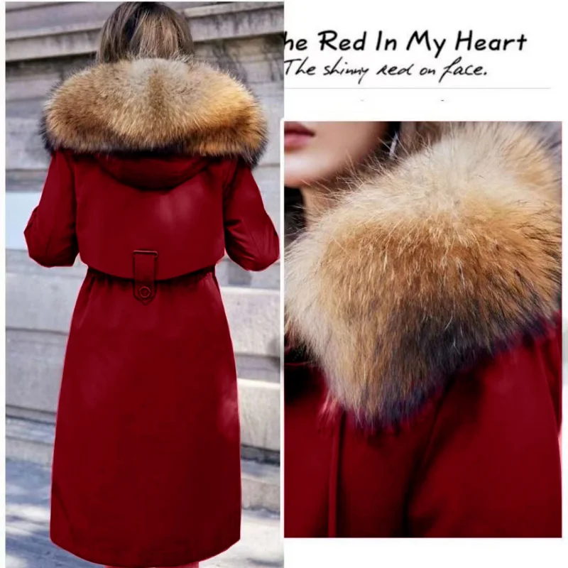 2023 Winter New Long Fur One Piece Fox Fur Overcoat Imitation Inner Tank Detachable Jacket  Fur Coat