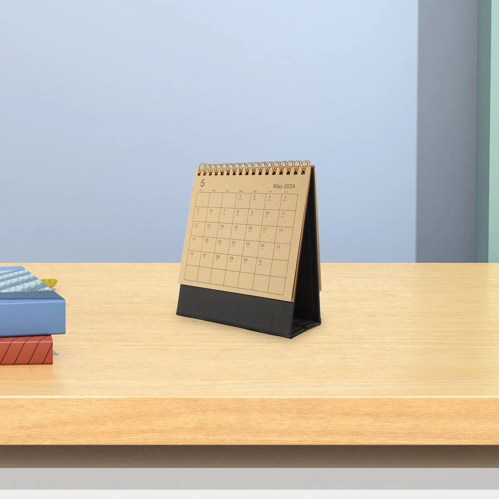 

2024 Desk Calendar Retro Design Multi-Functional Monthly Tabletop Organizer Exquisite Gift Desk Calendar Home Decor