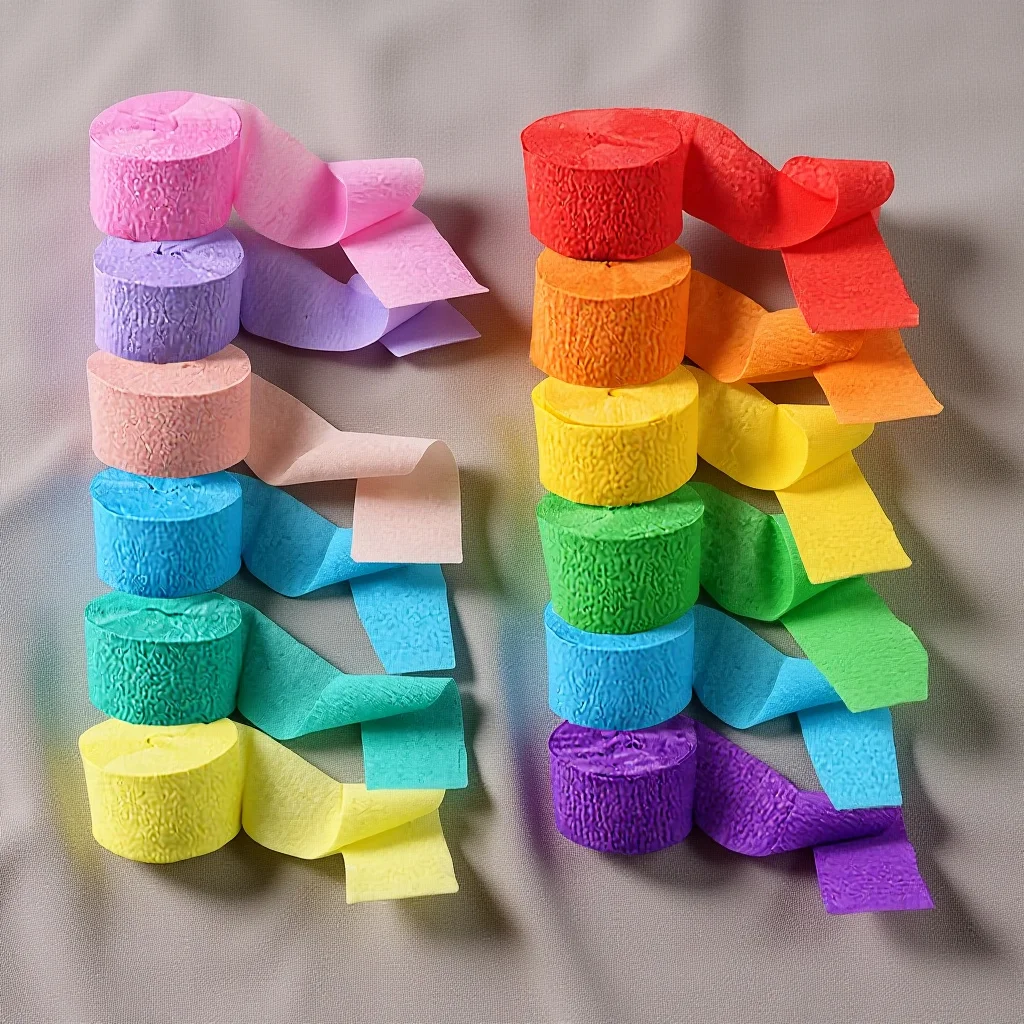 

12Pcs Birthday Streamers Crepe Paper Colored Streamer Decorations Party Wedding Anniversary Baby Shower Celebration Prop