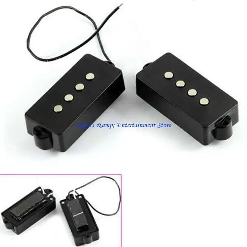 G7NF Black 4 String Noiseless Pickup Set For Precision Bridge Pickup Set new