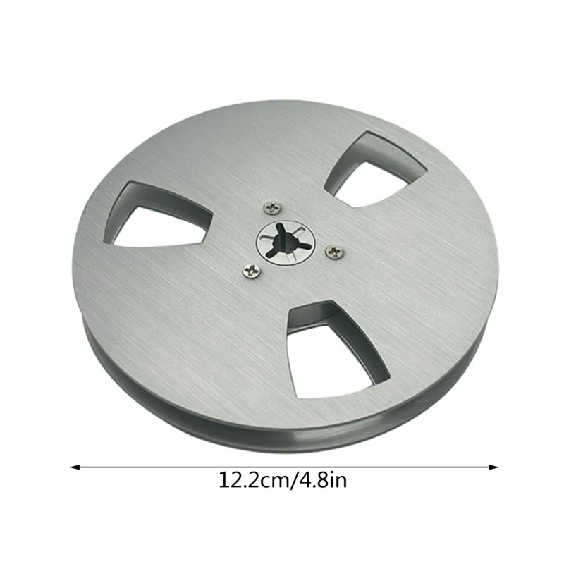 5 Inch Empty Tape Reel, 3 Holes Universal Open Reel Aluminum Alloy Take Up Reel to Reel Small Nab Opening Machine Part