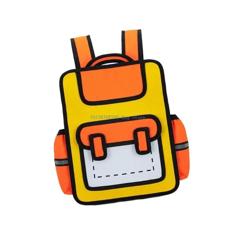 340D Ergonomic 3D Cartoon Backpack Book Bag for Kindergarten and Students