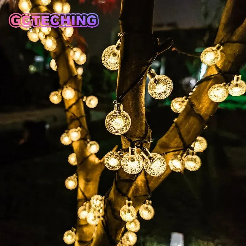 Luzes de Natal em Forma de Bolhas Solares para Exterior, à Prova d'Água, para Festas e Decoração de Pátio