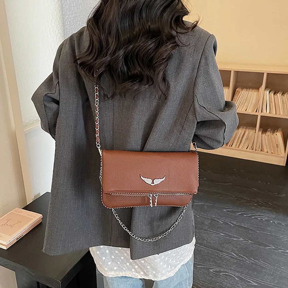 Light luxury small square bag for women, 2026 new fashionable and simple chain bag, high-end single shoulder bag, vintage messen image 2