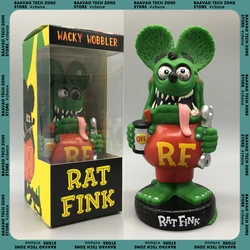 17cm Rat Fink Action Figures Car Repairer Car Shake Head Doll Locomotive Culture Symbol Old School Pvc Anime Figures Desk Decora