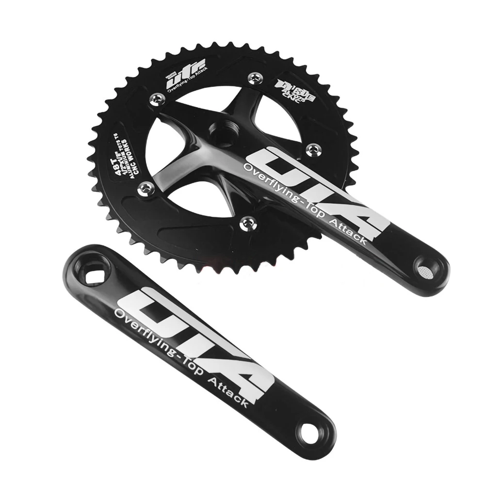 130 BCD Road Bike Crankset 48T Single Speed Fixed Gear Bike  Crank Set Aluminum Alloy CNC Bike Chainwheel Chainring