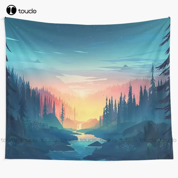 Wilderness Minimal Minimalist Tapestry Tapestry Wall Hanging For Living Room Bedroom Dorm Room Home Decor Printed Tapestry