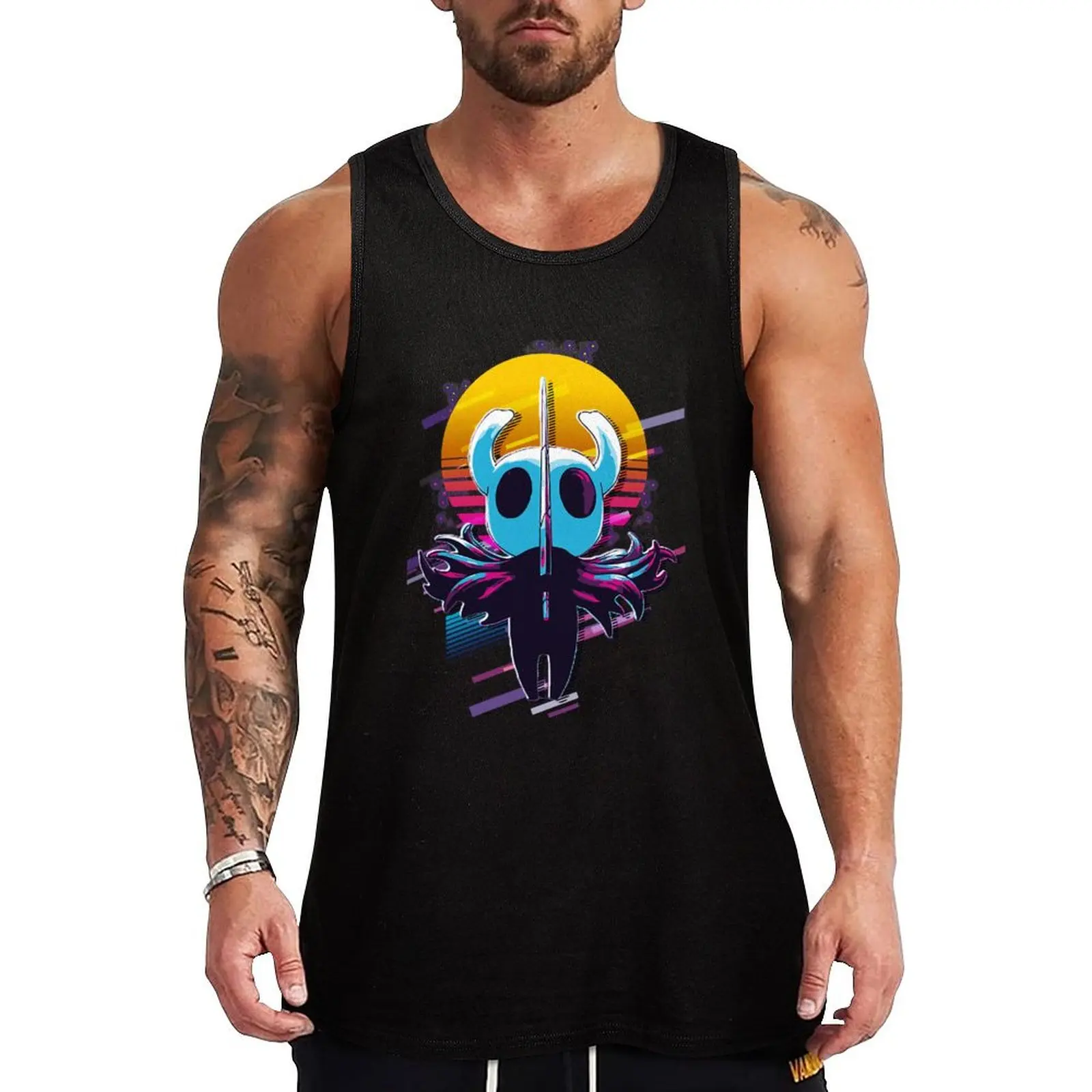 

The Knight Hollow Knight retro Tank Top gym accessories men Vest for boy Men's clothing brands