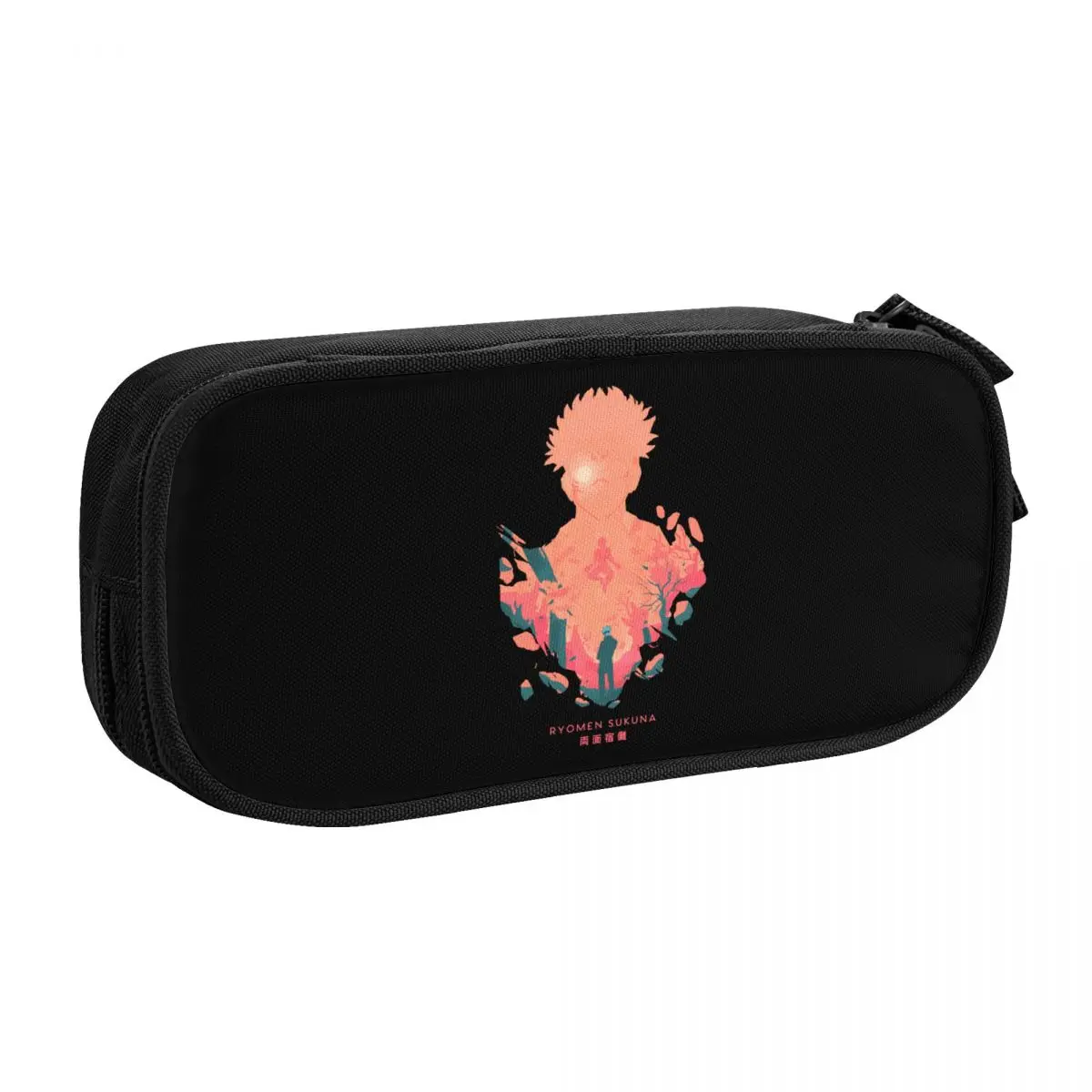 Custom Kawaii Sukuna Territory Jujutsu Kaisen Pencil Cases for Large Capacity Sorcery Fight Anime Pencil Pouch School Supplies