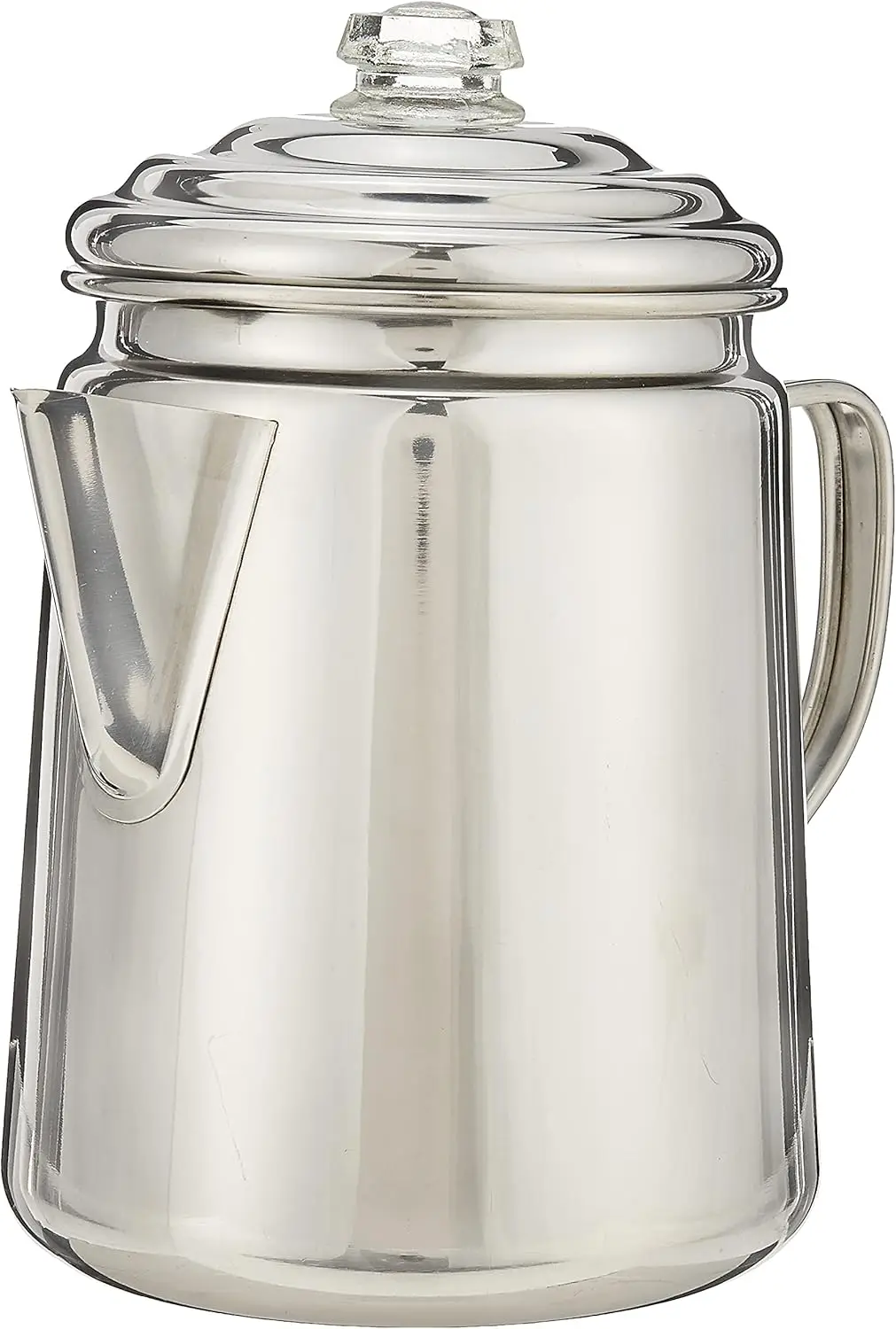 Stainless Steel Percolator Coffee Pot, 12-Cup Capacity Lightweight Coffee Percolator, No Filter Needed, Durable Outdoor