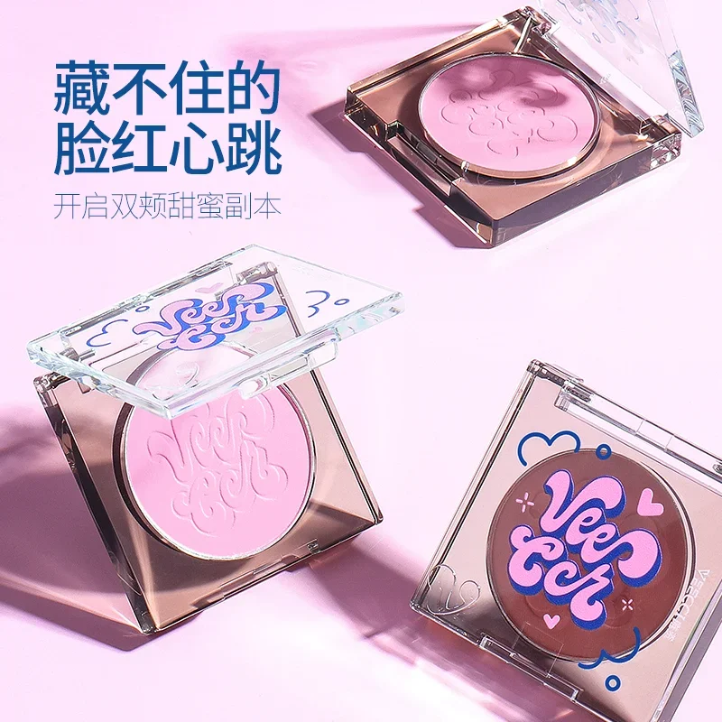 VEECCI Blush Color Makeup Waterproof Long-lasting facile da indossare Face Natural Brightening Rouge Cute Peach Blush Maquiagem