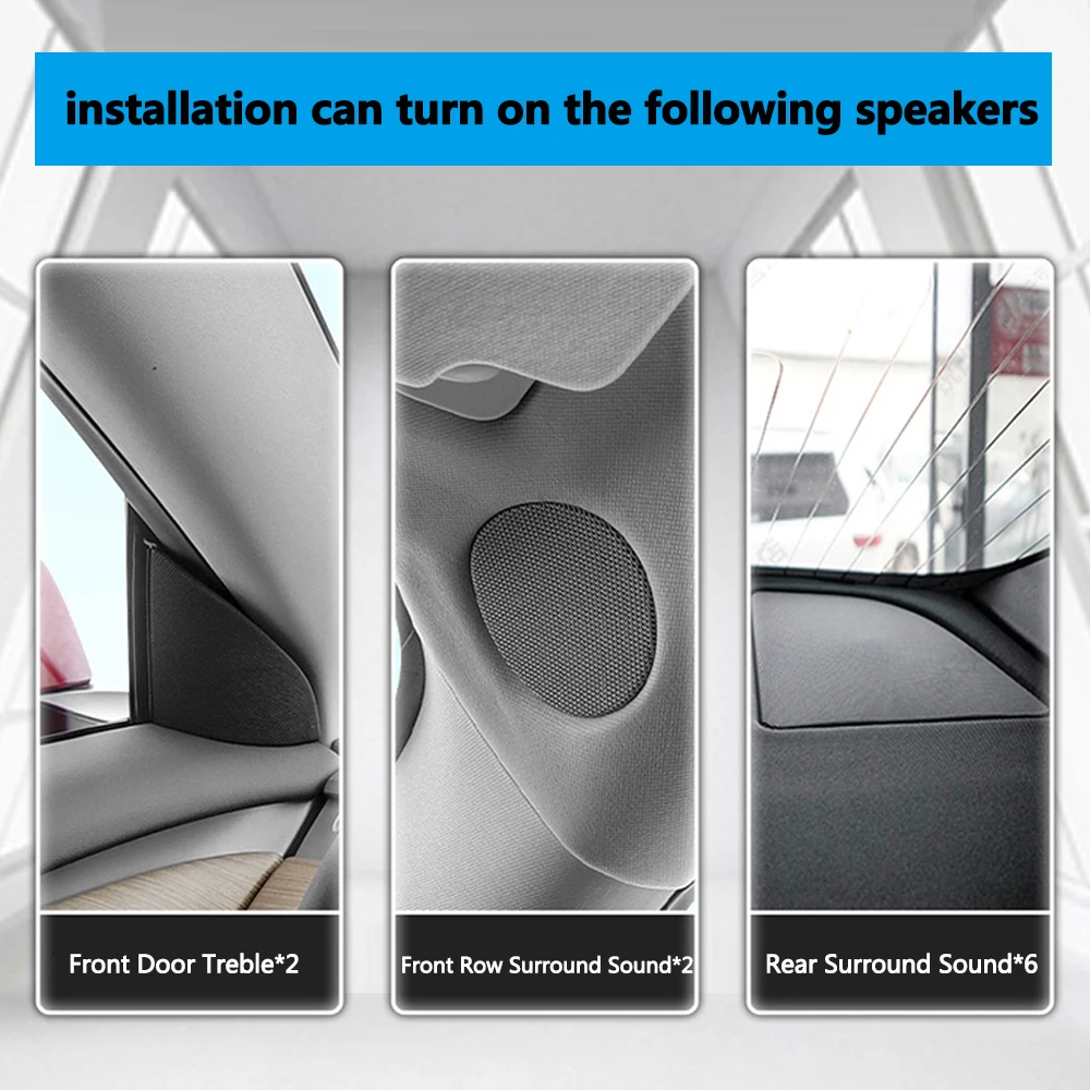 For TESLA MODEL 3 2018-23 Interior Modification Accessories Audio Activation Upgrade Modification Speaker Cable Lossless upgrade