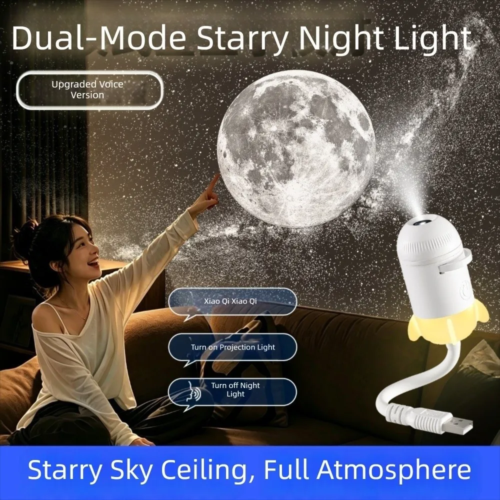 Adjustable Focus USB Planet Projector Light Adjustable Brightness 360 Degree Rotating Planet Galaxy Projection Lamp