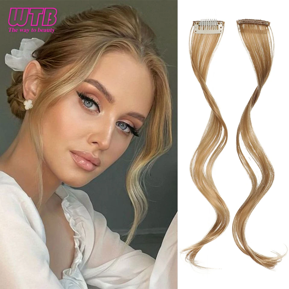 WTB Synthetic Air Bangs Wig Wave Side Bangs Clip Front Bangs Ladies And Girls Daily Use Bangs Hairpin Dragon Beard Bangs