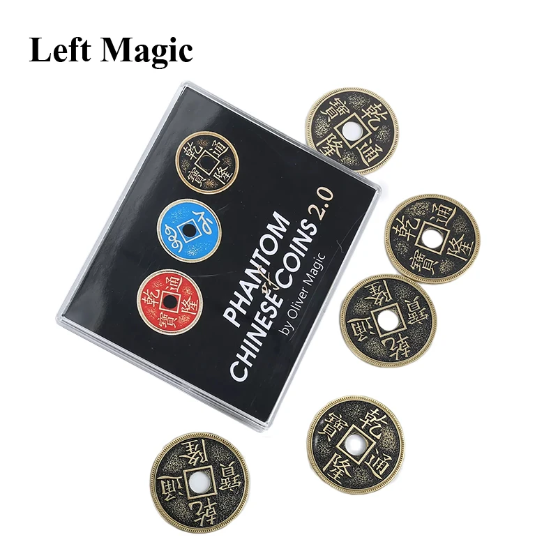 Phantom of Chinese Coins 2.0 Magic Tricks Coin  Appear Color Change Magia Magician Close Up Illusions Gimmicks Mentalism