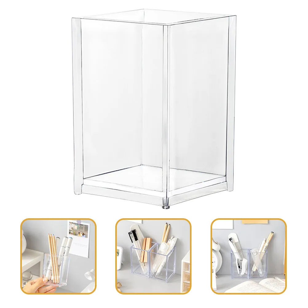

Набор из 6 прозрачных акриловых органайзеров для канцелярии: многофункциональные настольные контейнеры для офиса, школы и дома, подставки для ручек и карандашей