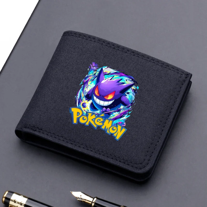 Anime Pokemons Wallet Printed Card Holder Foldable Coin Purse Men Trendy Cool Portable Storage Short Wallets Women Birthday Gift view 3