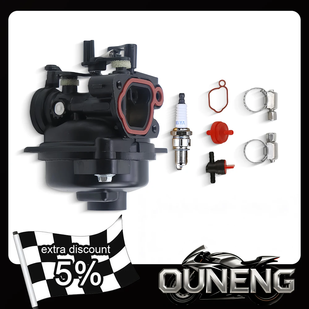Carburador para Cortacésped Briggs & Stratton 300-500E 799584 593261 595656 300E 450E 500E 550EX 125-140cc 4.5HP 591979 Set