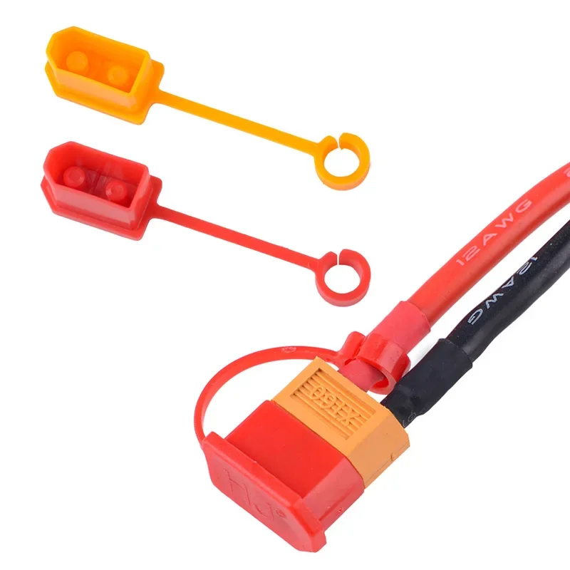 

10PCS/lot Red Orange XT60 Plug Rubber Terminal Insulated Protective Cover Caps Case Suitable for Rc Lipo Battery Dust-Proof Caps