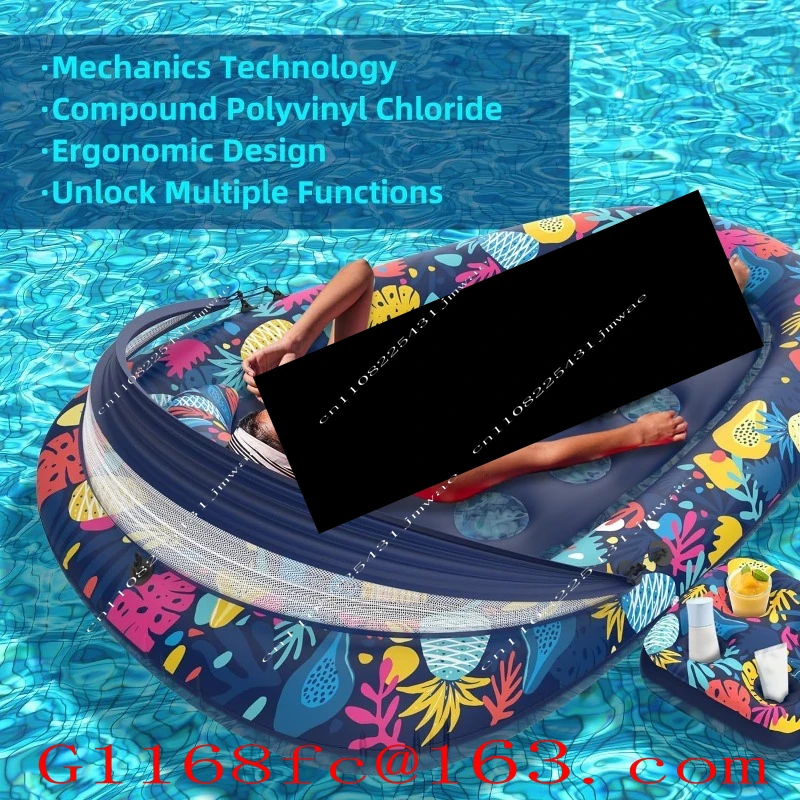 New 3-in-1 Sunshade Inflatable Hole Floating Pool Party Vacation Pool Detachable Sunshade Cover
