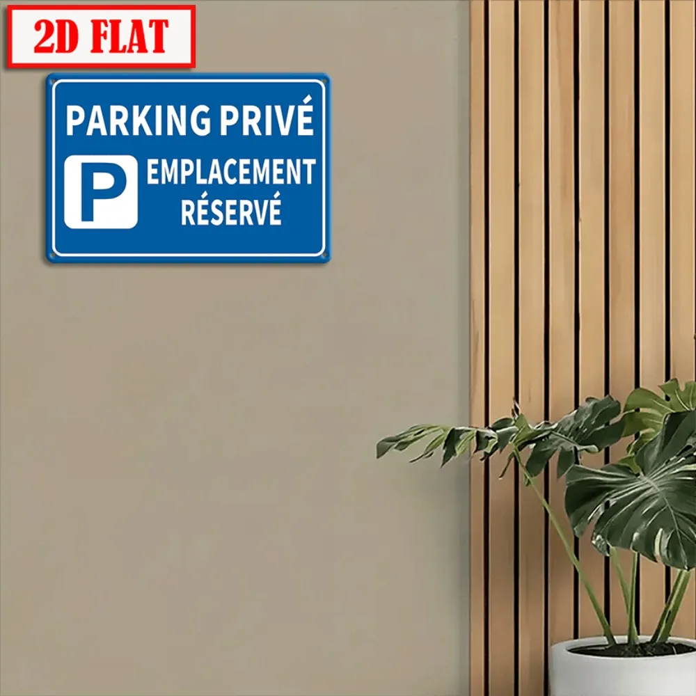 Classic Private Parking Reserved Aluminum Wall Art 8x12 Inch Waterproof UV Resistant Durable Metal Sign Home Office Business