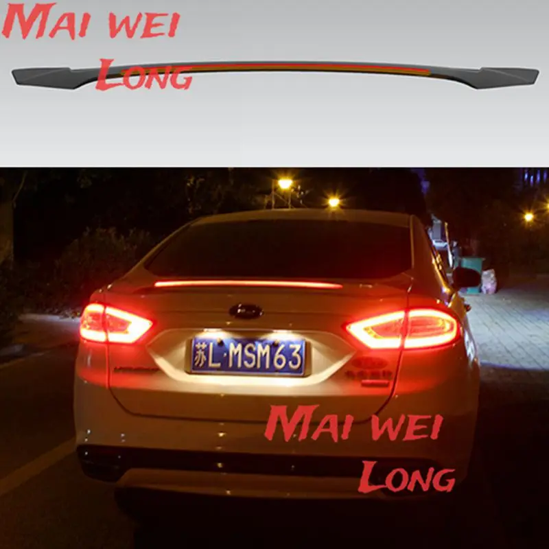 For Ford Mondeo/Fusion Car Decoration 2013 -2017 ABS Plastic Paint Painting Color Rear  LED Spoiler