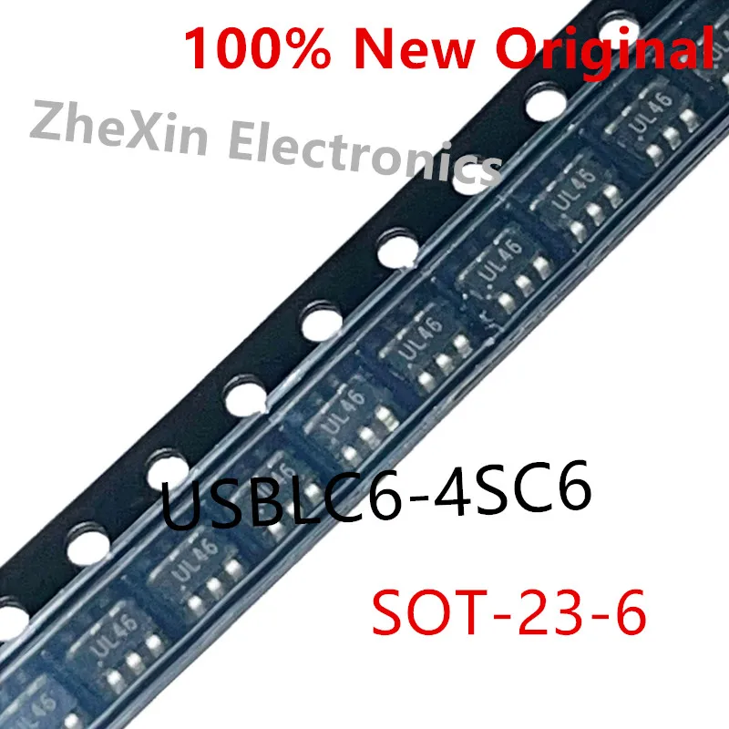 20PCS/Lot  USBLC6-4SC6  UL46 、USBLC6-2SC6  UL26 、USBLC6-2SC6Y  UL2Y 、USBLC6-4SC6Y  UL4Y 、USBLC6-2P6  ESD Suppressor Diode Arrays